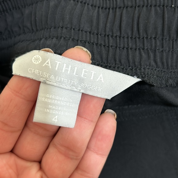 ATHLETA WOMENS CHELSEA UTILITY JOGGER CARGO BLACK Sz 4 - Picture 5 of 8